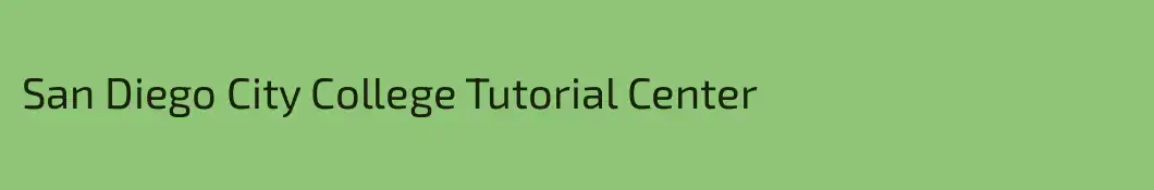 San Diego City College Tutorial Center
